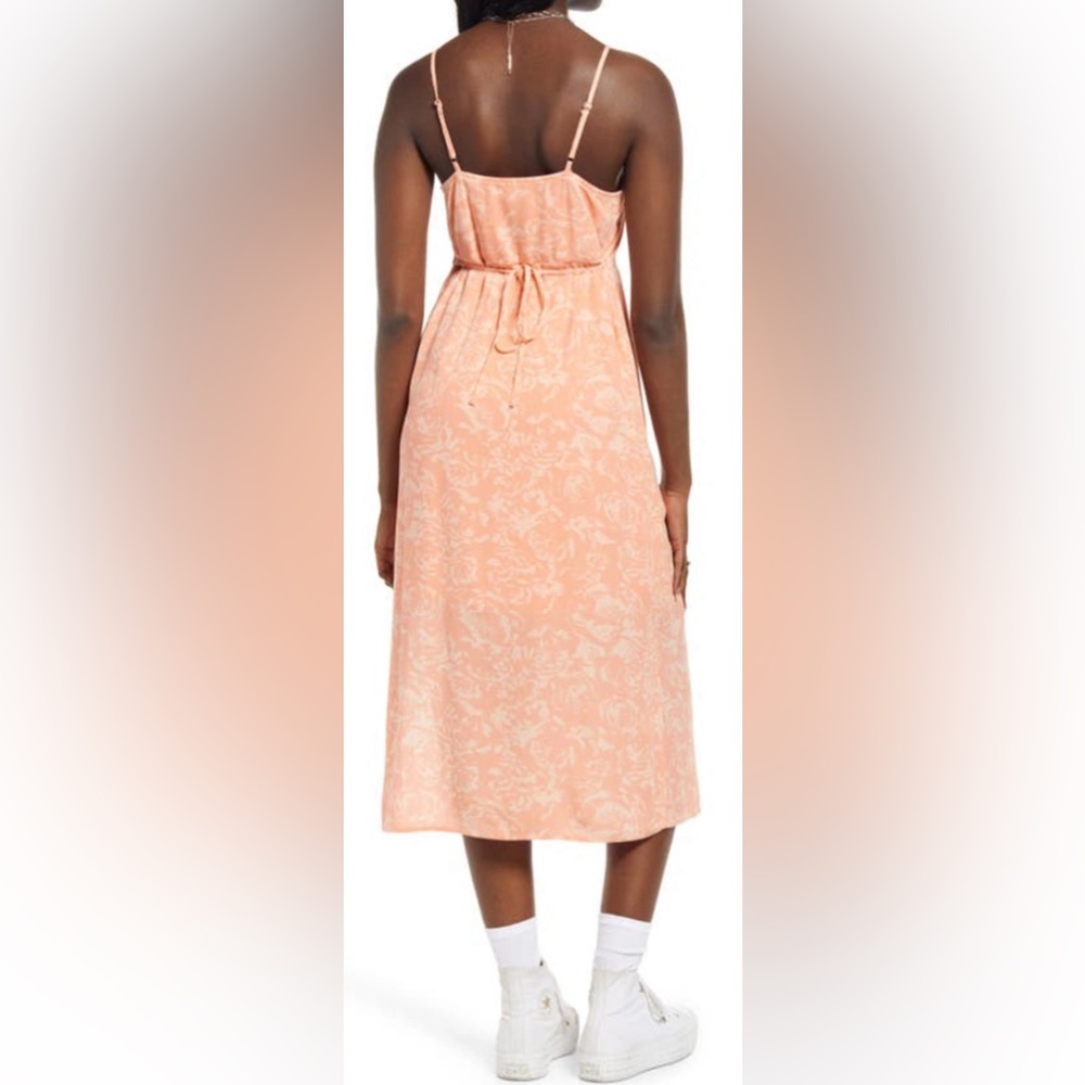 BP Coral TIE BACK MIDI SLIPDRESS Size XXS (00) NWT